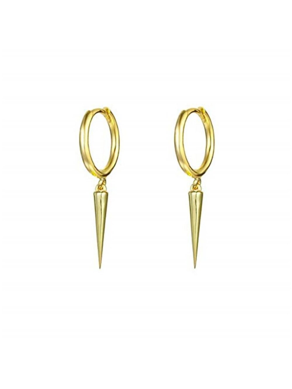 Minimalist Spike Dangle Drop Hoop Earrings for Women Girls 925 Sterling Silver